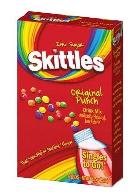 Skittles Zero Sugar Original Punch Flavored Drink Mix 6 Ct