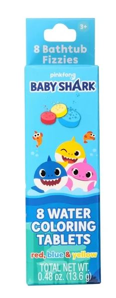 Baby Shark Bath Dropz Water Colour Tablets 8 ct