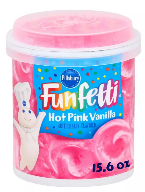 Pillsbury Funfetti Hot Pink Vanilla Frosting - 15.6oz