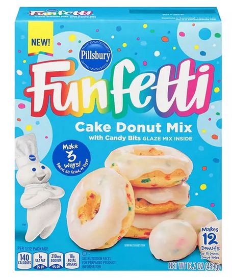 Funfetti Vanilla Cake Donut Mix, 16.2 Oz.