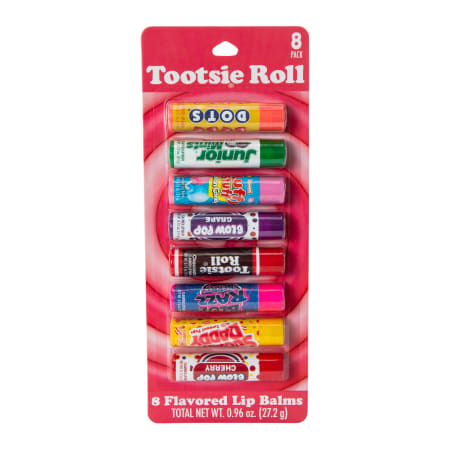 Tootsie Roll Candy Flavoured Lip Balm 8 Count