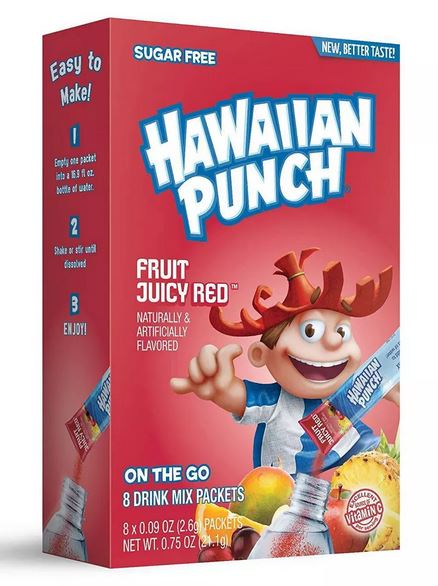 Hawaiian Punch Juicy Red Fruit Drink Mix - 8pk