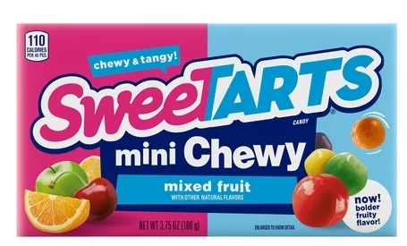 SweeTARTs Mini Chewy Mixed Fruit Candy 3.75oz Box