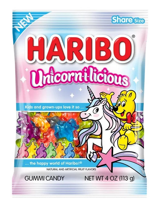 Haribo Unicorn-i-licious Gummy Candy 4oz