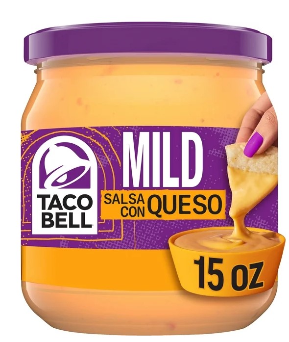 Taco Bell Mild Salsa Con Queso Cheese Dip, 15 oz Jar