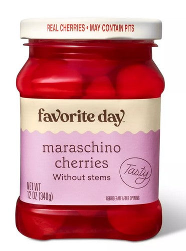 Maraschino Cherries without Stems - 12oz - Favorite Day