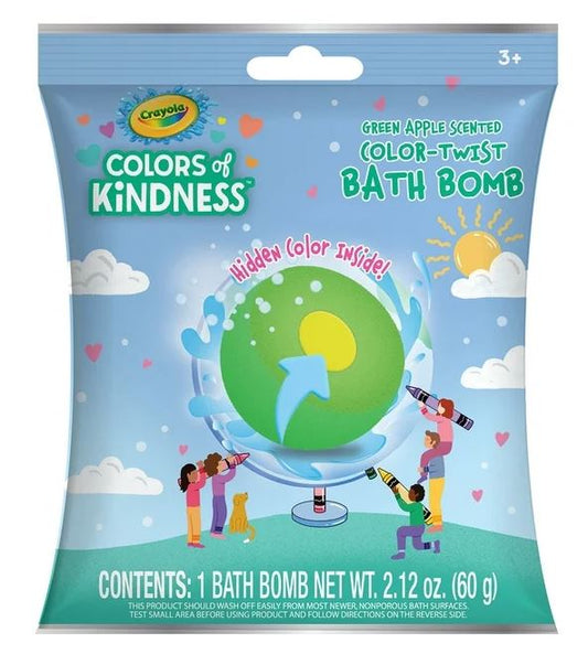 Crayola Color Twist Bath Bomb, Green Apple Scented, 40g