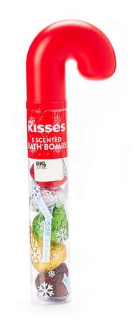 Kisses 5-Piece Candy Cane Bath Bomb Set