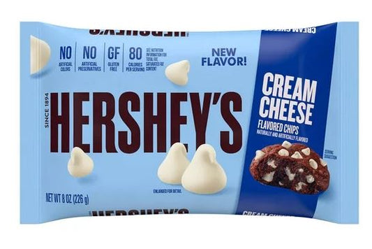 Hershey's Cream Cheese Flavored Baking Chips, Bag 8 oz