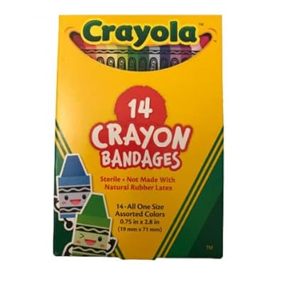 Crayola Crayon 14 Adhesive Bandages