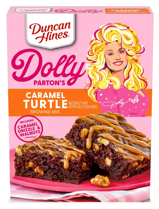 Duncan Hines Dolly Parton's Caramel Turtle Flavored Brownie Mix 16.7oz