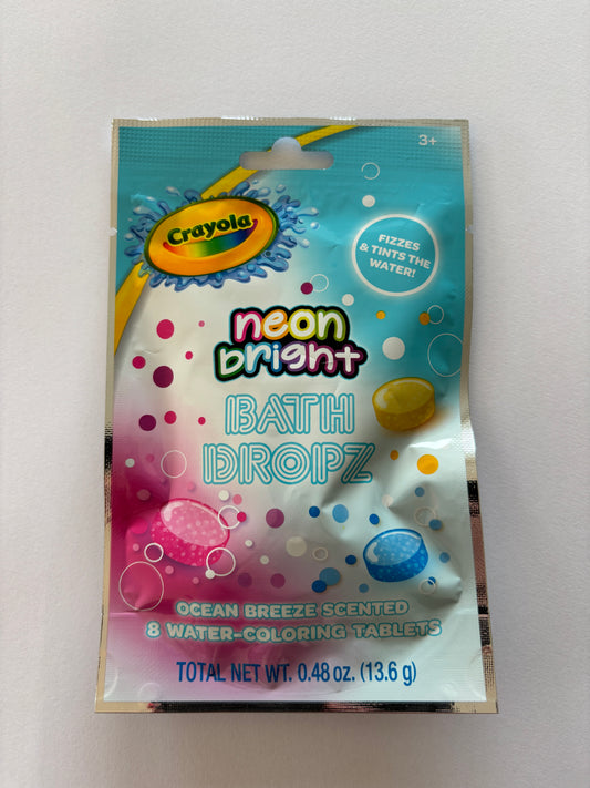 Crayola Neon Bath Dropz Blue 8ct