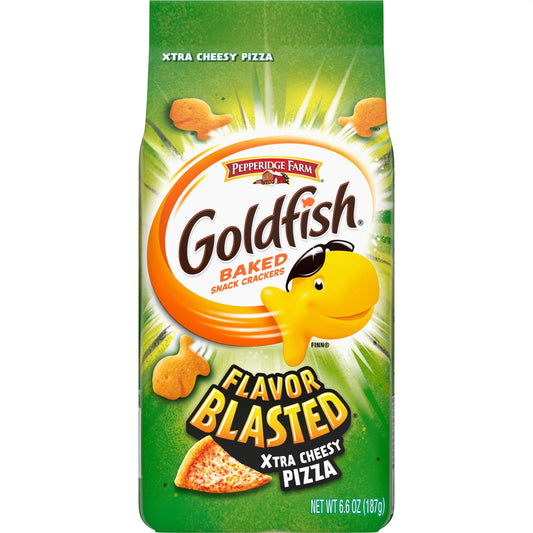 Goldfish Flavor Blasted Xtra Cheesy Pizza Crackers, 6.6 oz. Bag