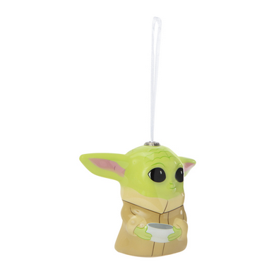 Hallmark Star Wars: The Mandalorian Grogu Holding Cup Decoupage Christmas Ornament