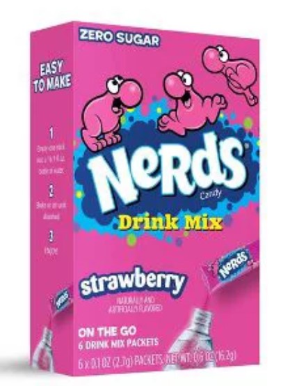 Nerds Strawberry On The Go Drink Mix 6 count