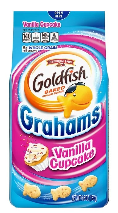 Goldfish Grahams Vanilla Cupcake Crackers, Snack Crackers, 6.6 oz bag