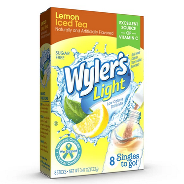 Wyler's Light Drink Sticks Low Calorie Lemon Iced Tea