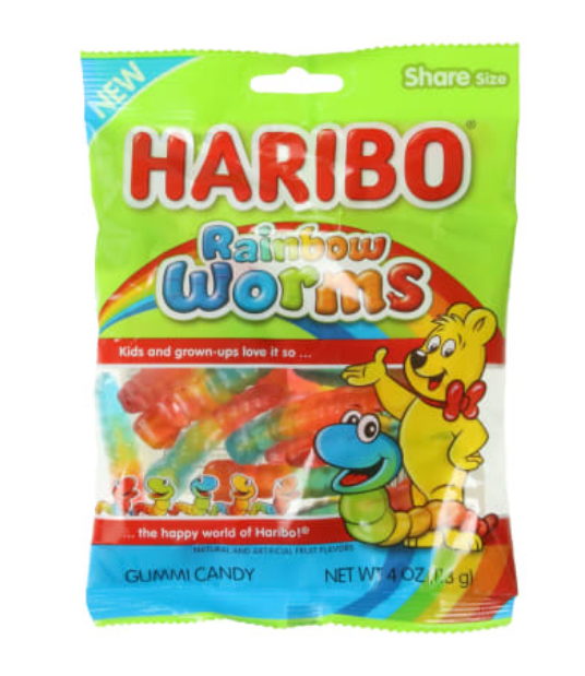 Haribo® Rainbow Gummi Worms 4oz