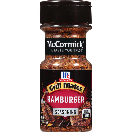 McCormick Grill Mates Hamburger Seasoning, 2.75 oz Bottle