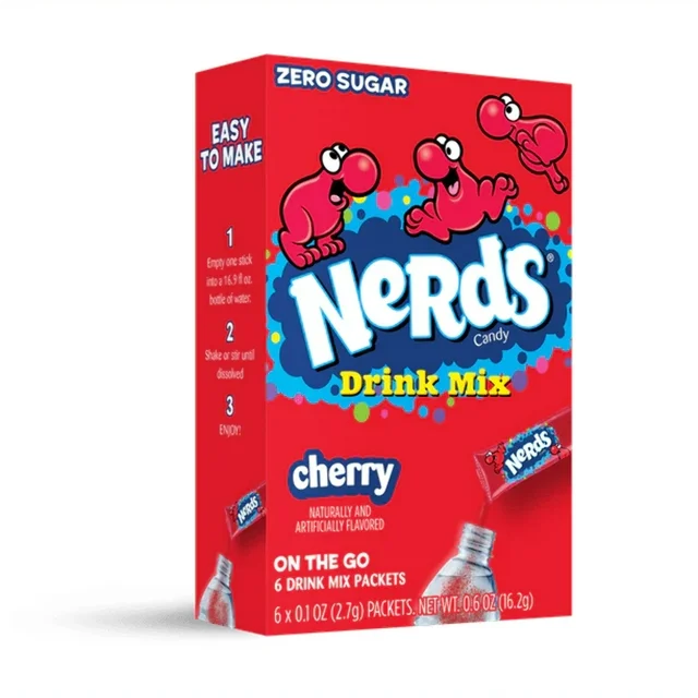 Nerds Cherry Flavor On The Go Drink Mix 6ct