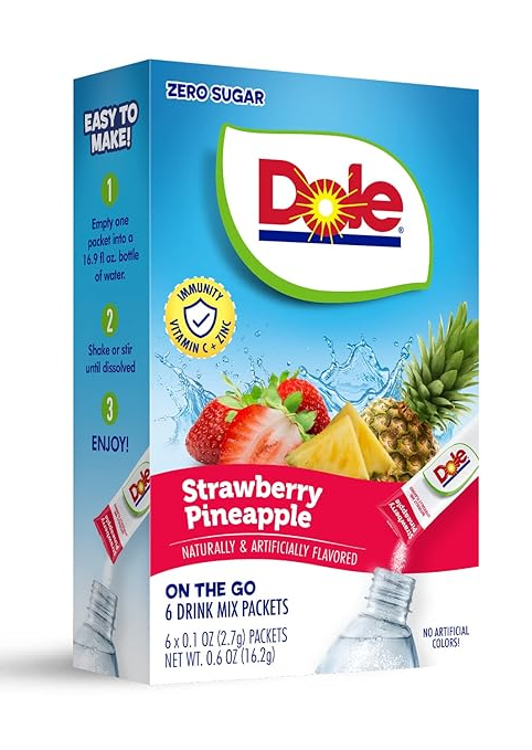 Dole Strawberry Pineapple Zero Sugar Drinks 6ct