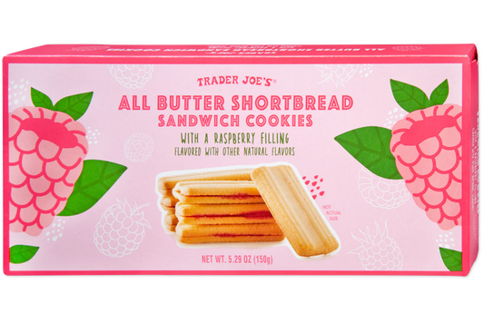 Trader Joe's All Butter Shortbread Sandwich Cookies with Raspberry Filling