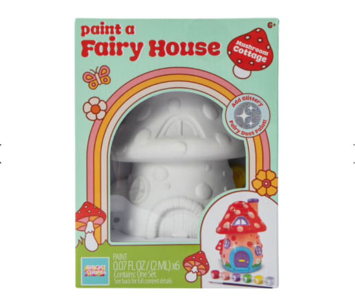 Mushroom Cottage Paint Your Own Fairy House Kit