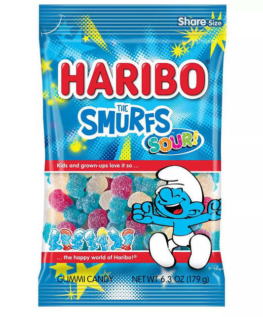 Haribo Sour Smurfs Candy - 6.3oz