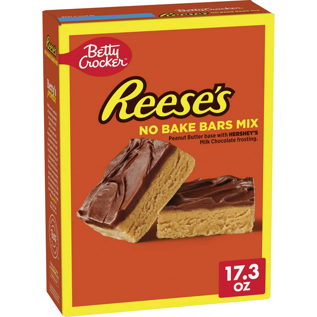 Betty Crocker REESE'S Peanut Butter No Bake Bars Mix With HERSHEY’S Frosting, 17.3 oz