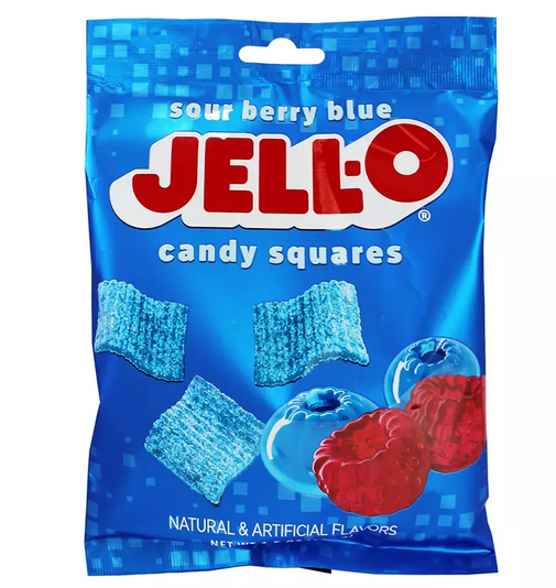 Sour Berry Blue Candy Squares, 4.5 Oz