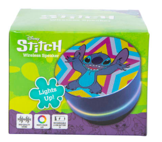 Disney Lilo & Stitch Light Up Wireless Puck Speaker