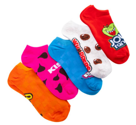 Hershey® Assorted Ladies No-Show Socks 5-Pack