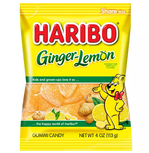 Haribo Ginger-Lemon Gummies, 4 Oz