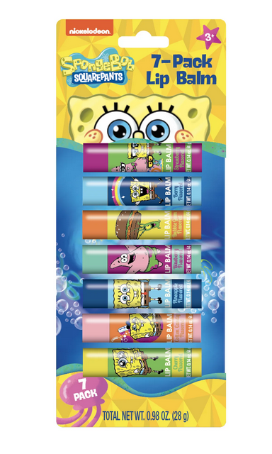 Nickelodeon SpongeBob Lip balm, 7 Pack