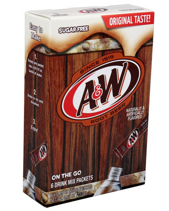 A&W Drink Mix Packets, Sugar Free, Root Beer, On the Go