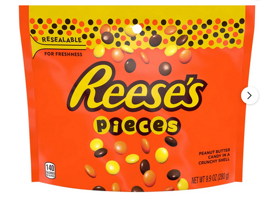 Reese's Pieces Peanut Butter Candy, Bag 9.9 oz