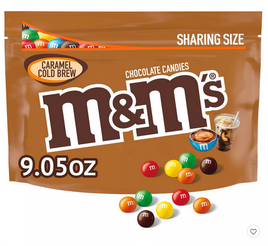 M&M'S Caramel Cold Brew Chocolate Candy Share Size Candy Bag - 9.05oz