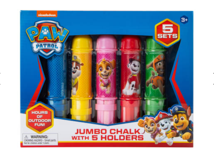 Paw Patrol Jumbo Chalk With Holders