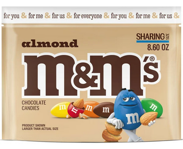 M&M'S Almond Milk Chocolate Candy Sharing Size Bag 8.6oz