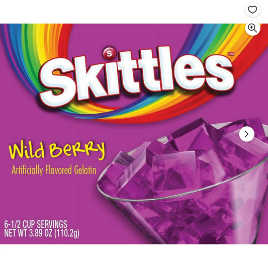 Skittles Wild Berry Gelatin Mix, 6 Servings, 3.89 oz