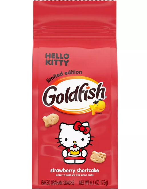 Pepperidge Farm Goldfish Grahams Hello Kitty Strawberry Shortcake Snack Crackers - 6.1oz