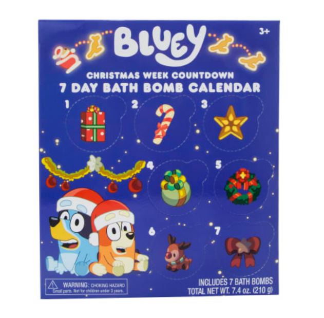 Bluey Christmas Countdown Advent Bath Bomb Calendar