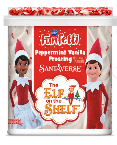 Pillsbury Funfetti The Elf on the Shelf Peppermint Vanilla Frosting, 12 Oz