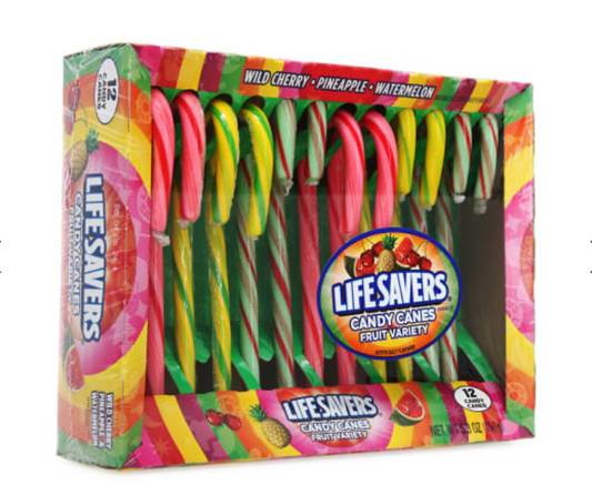 Lifesavers® Fruity Variety Candy Canes 12-Count