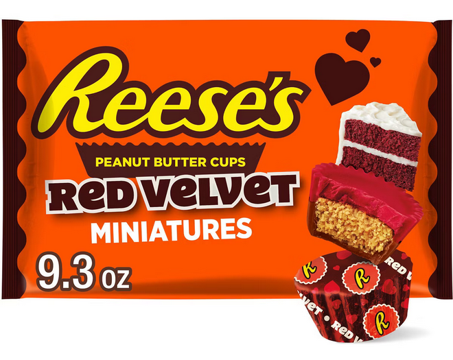 Reese's Valentine's Day Peanut Butter Red Velvet Candy Miniatures - 9.3oz