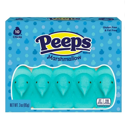 Peeps Marshmallow Blue Chicks Pack of 10