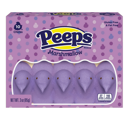 Peeps Marshmallow Lavender Chicks Pack of 10