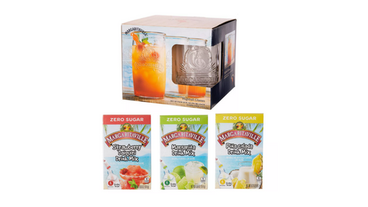 Margaritaville Embossed Highball Glasses, 4-Pack