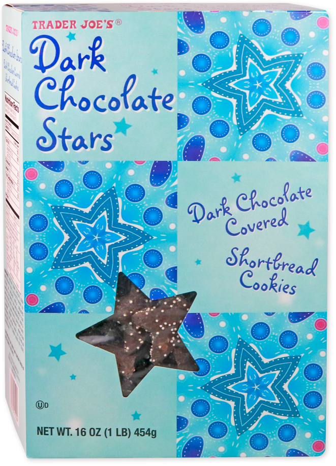 Trader Joe's Dark Chocolate Stars Shortbread Cookies