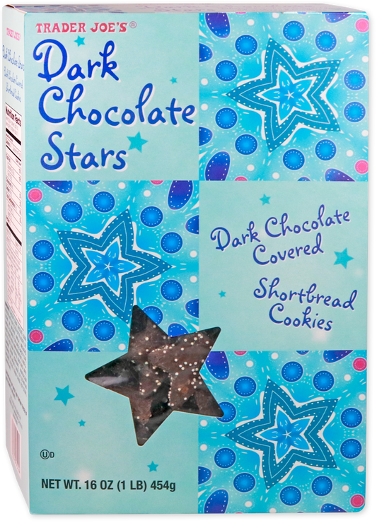 Trader Joe's Dark Chocolate Stars Shortbread Cookies